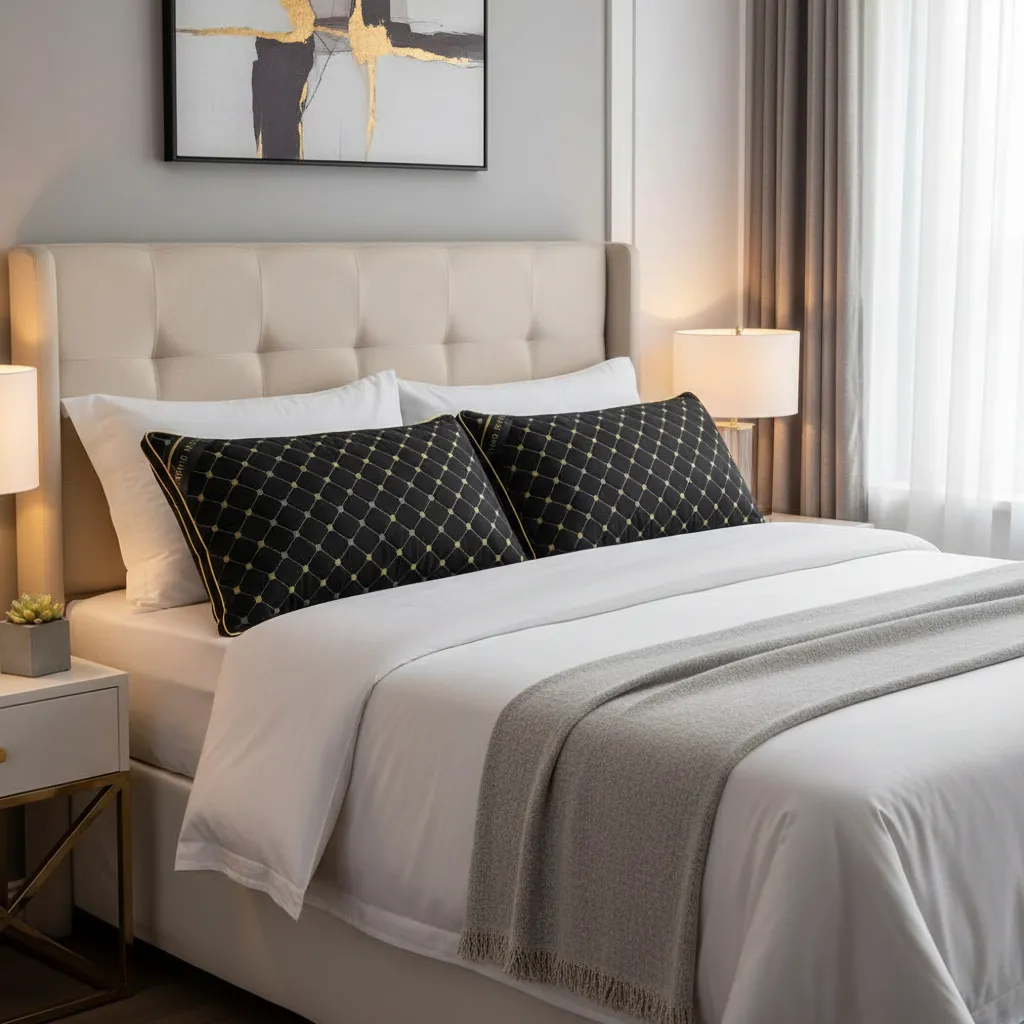 Almohadas Premium Pack ( 02 Unidad ) 50 X 70 Cm W.m Gz Negro-5