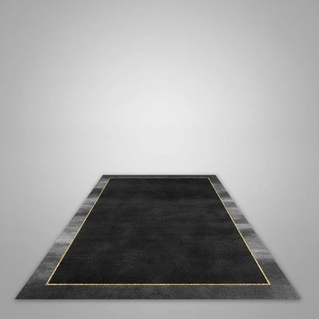 Alfombra Pasillera 3d Decorativa W.m G Moderna 1.8 M 60 Cm Gris Oscuro-3