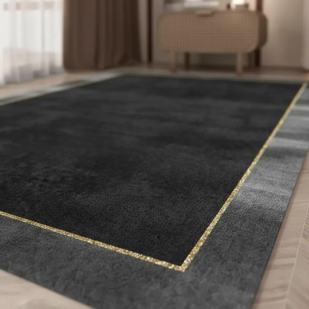Alfombra Pasillera 3d Decorativa W.m G Moderna 1.8 M 60 Cm Gris Oscuro-4