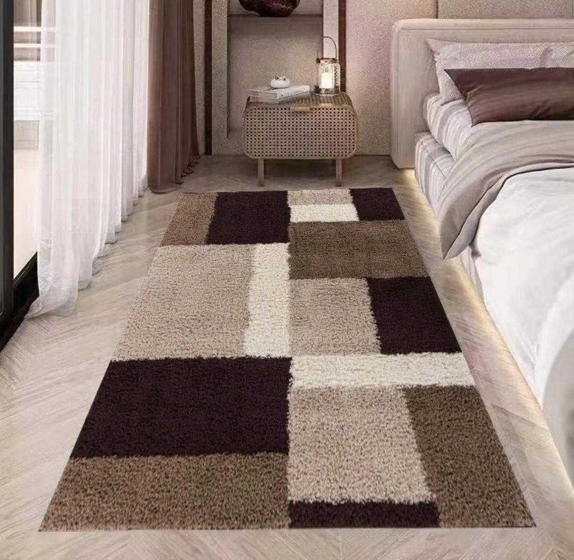 Alfombra Pasillera 3d Decorativa W.m G Moderna 1.8 M 60 M Cafe.-2