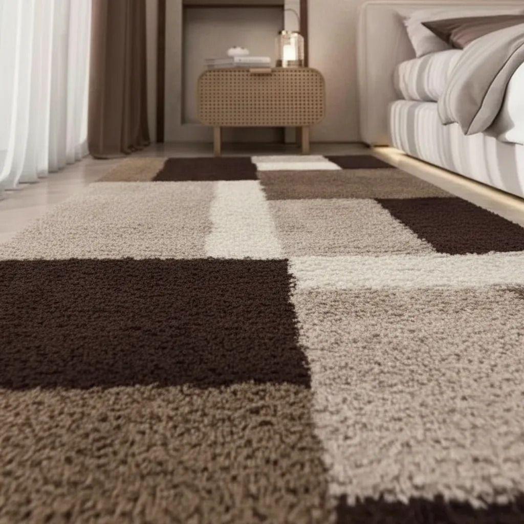 Alfombra Pasillera 3d Decorativa W.m G Moderna 1.8 M 60 M Cafe.-4