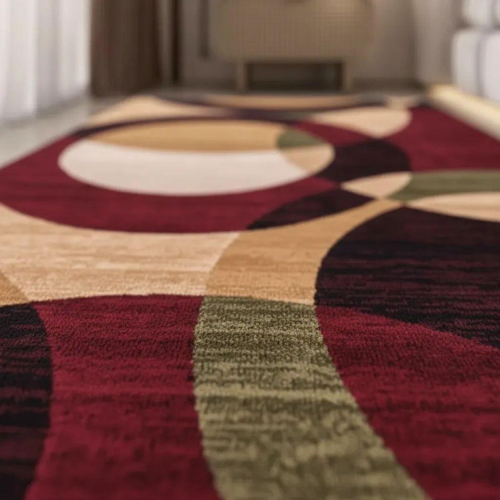 Alfombra Pasillera 3d Decorativa W.m G Moderna 1.8 M 60 Cm Beige-3