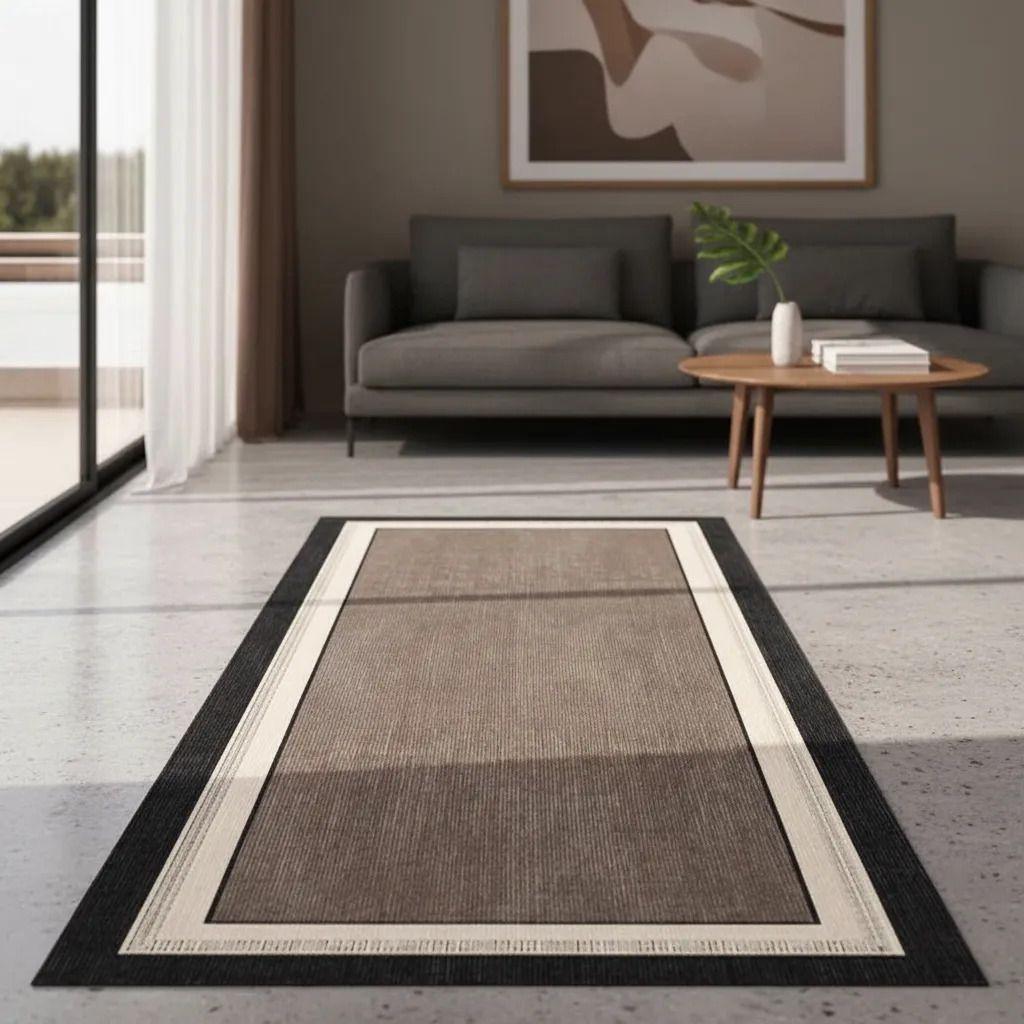 Alfombra Pasillera 3d Decorativa W.m G Moderna 1.8 M 60 M Café-2