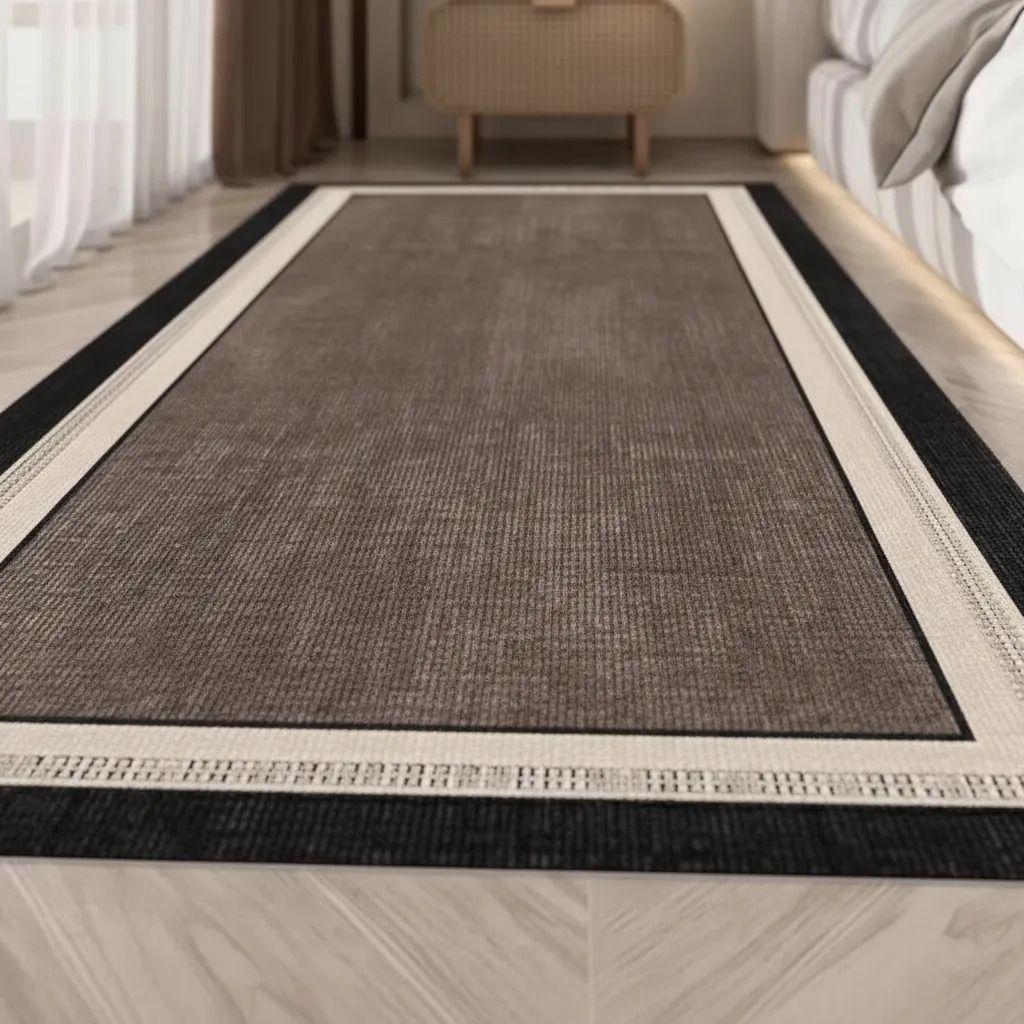 Alfombra Pasillera 3d Decorativa W.m G Moderna 1.8 M 60 M Café-4