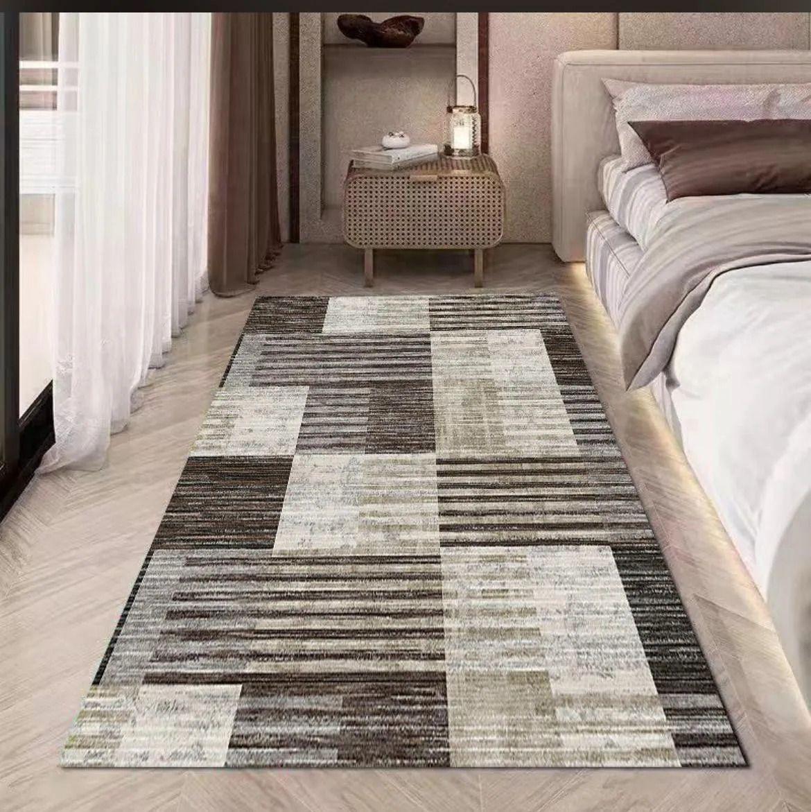 Alfombra Pasillera 3d Decorativa W.m G Moderna 1.8 M 60 Cm Gris-2
