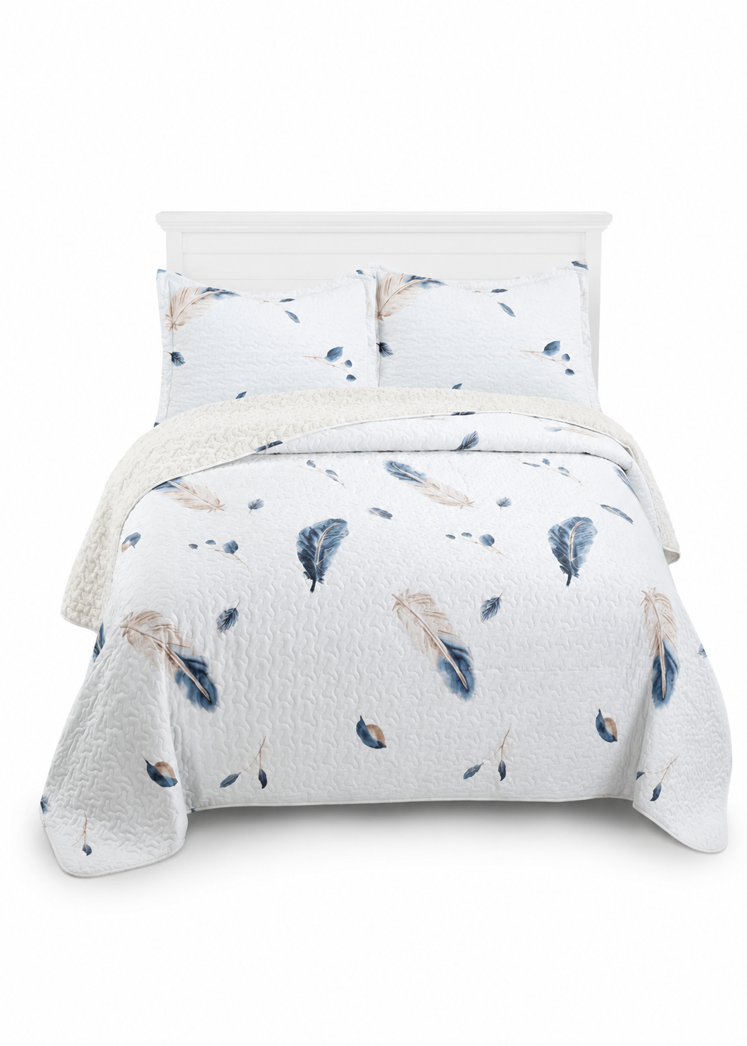 Cubrecama Quilt Sherpa 1.5 - Varios Modelos W.m G Agua Plumas-0