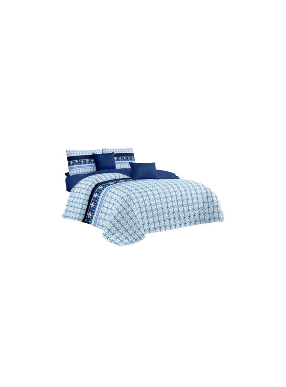 Cubrecama de Verano – 2 plazas Patron azul y blanco-0
