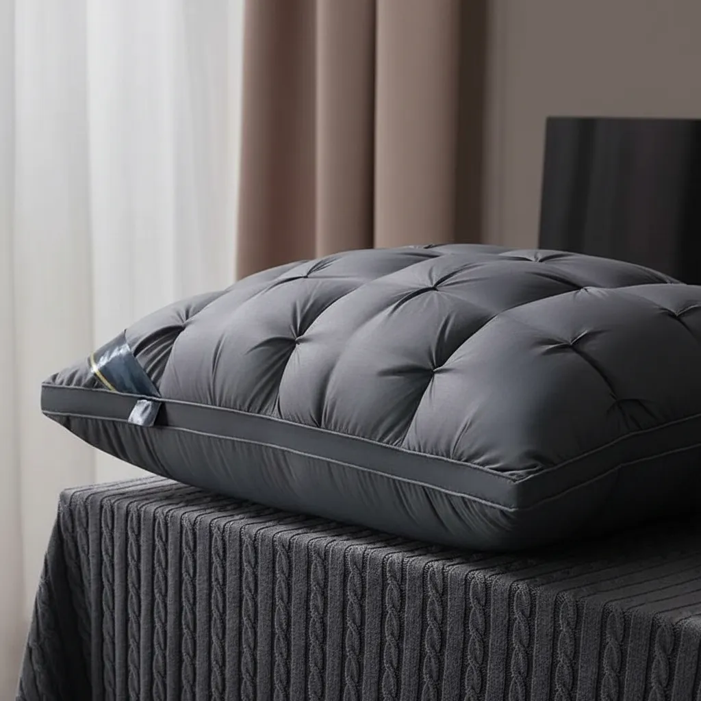 Almohadas Premium Pack ( 02 Unidad ) 50 X 70 Cm W.m Gz Gris Oscuro-4