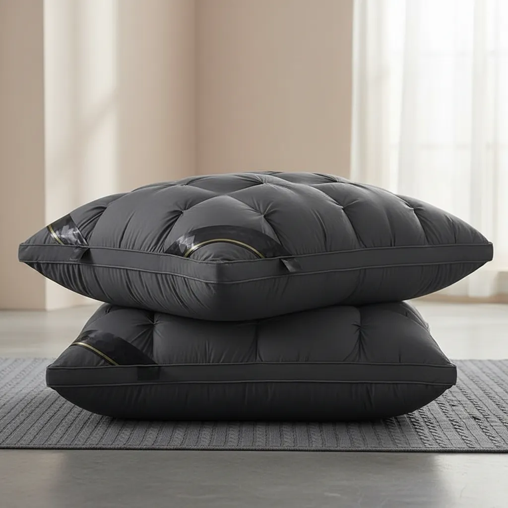Almohadas Premium Pack ( 02 Unidad ) 50 X 70 Cm W.m Gz Gris Oscuro-6