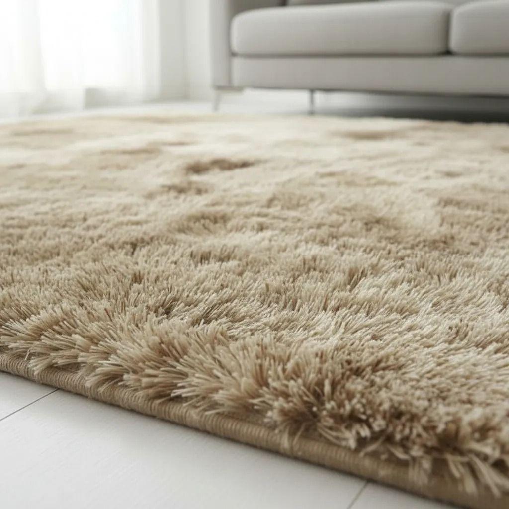 Alfombra Peluda Suave Y Cálida 200x300 2 M 3 M Jaspeada Cafe Jaspeada-2