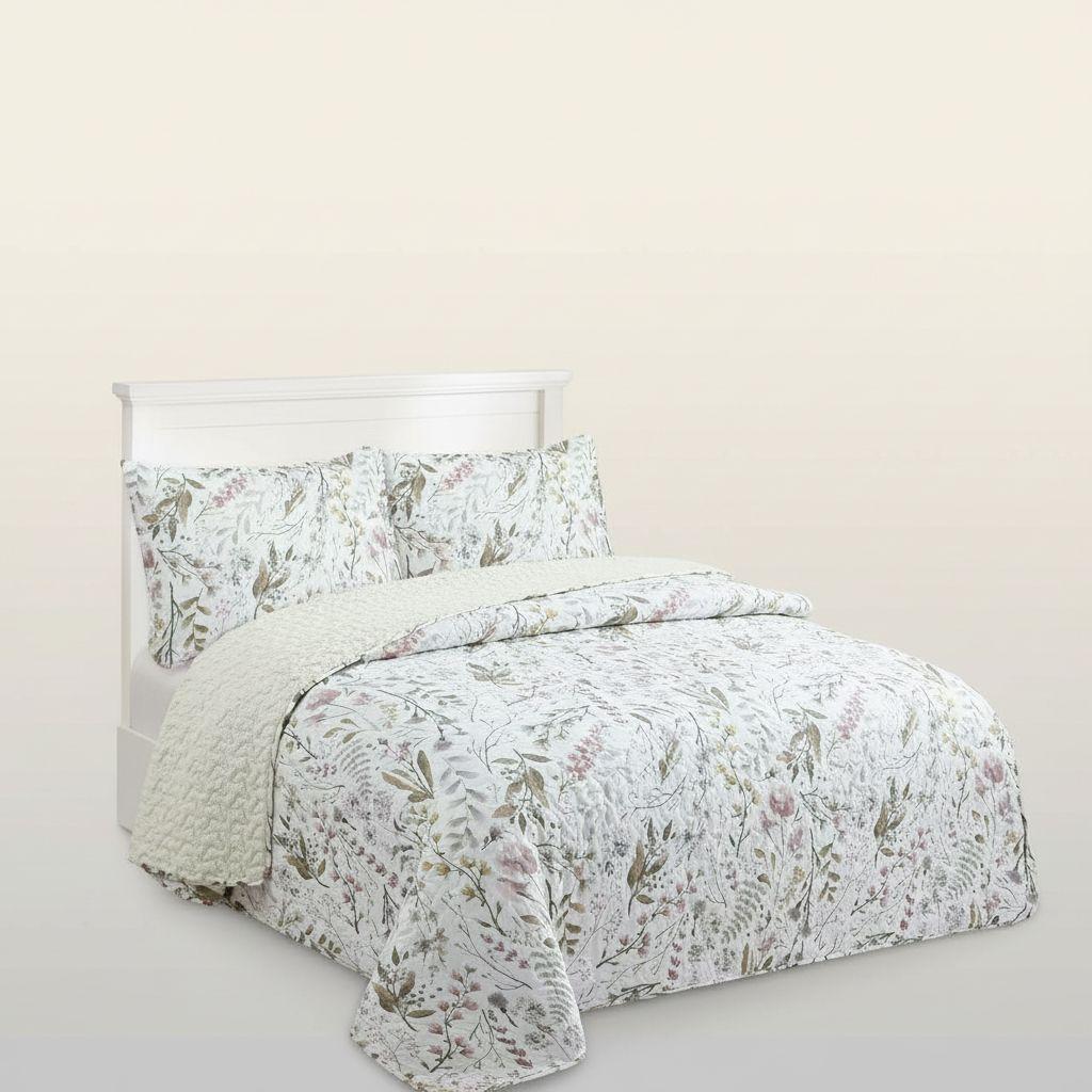 Cubrecama Quilt Sherpa 1.5 - Varios Modelos W.m G Azul Claro Diseño-3