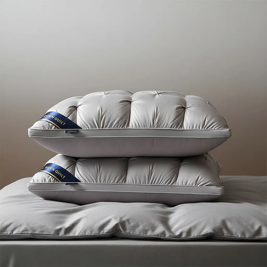 Almohadas Premium Pack ( 02 Unidad ) 50 X 70 Cm W.m Gz Gris Claro-3