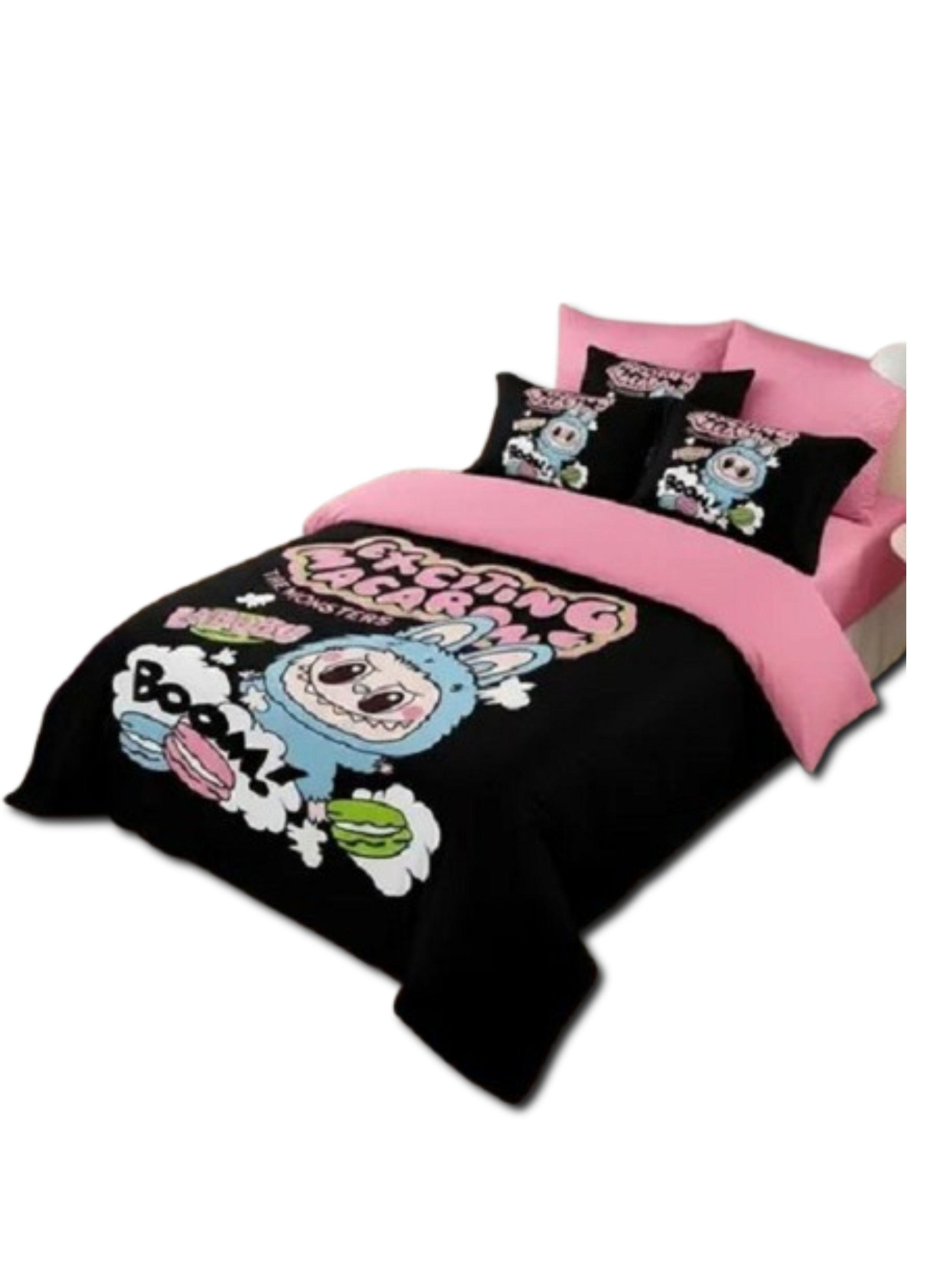 CUBRECA DE NIÑA LABUBU PLAZA Y MEDIA QUILT DE VERANO-1