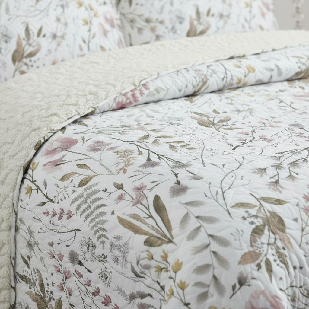 Cubrecama Quilt Sherpa 1.5 - Varios Modelos W.m G Azul Claro Diseño.-2