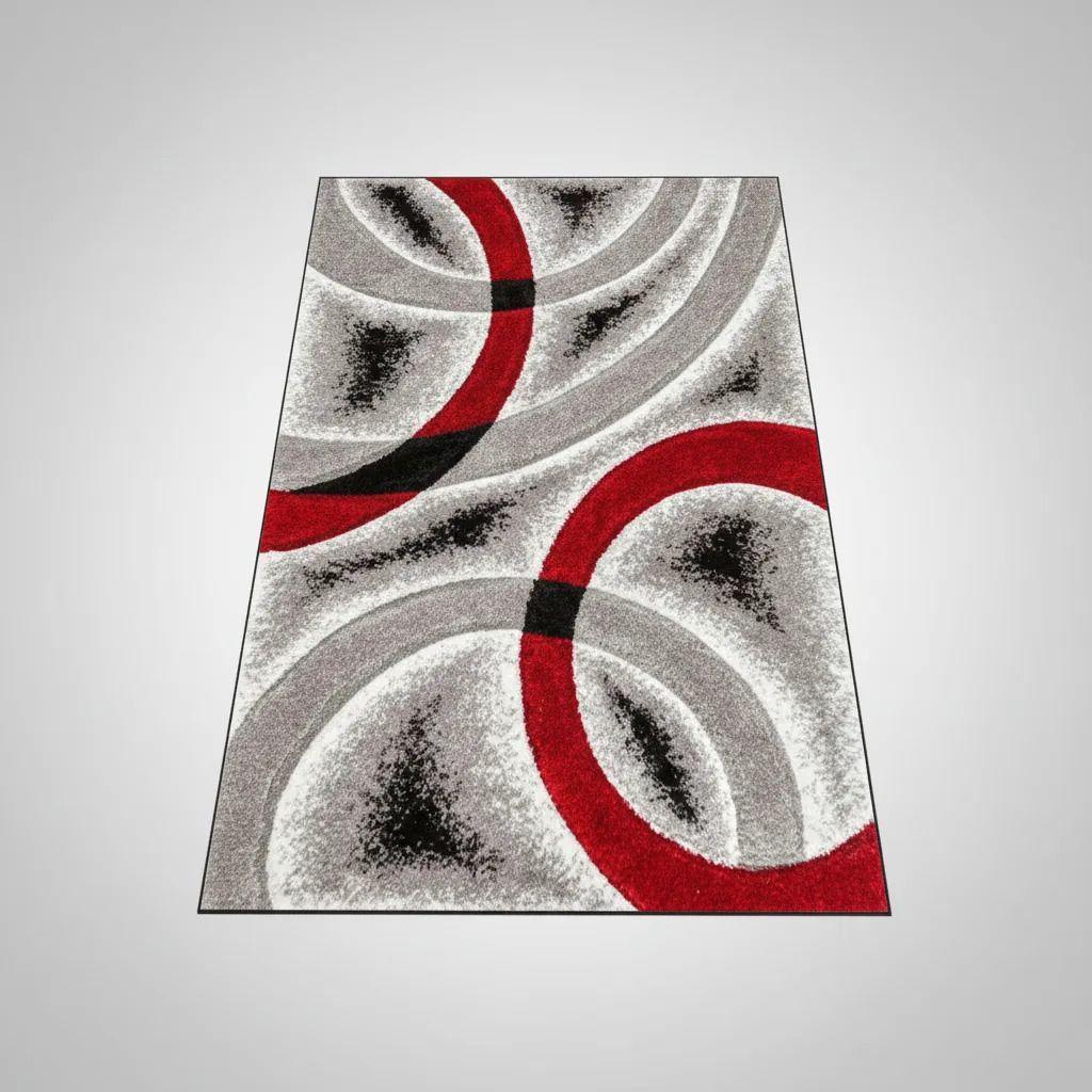 Alfombra Pasillera 3d Decorativa W.m G Moderna 1.8 M 60 Cm Rojo-3