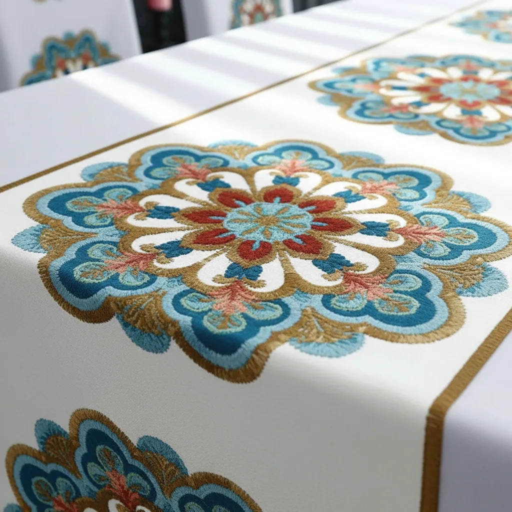 Mantel Rectangular 1.5x2.3 Mas 6 Fundas De Sillas W.m G Z Gris Claro Diseño-4