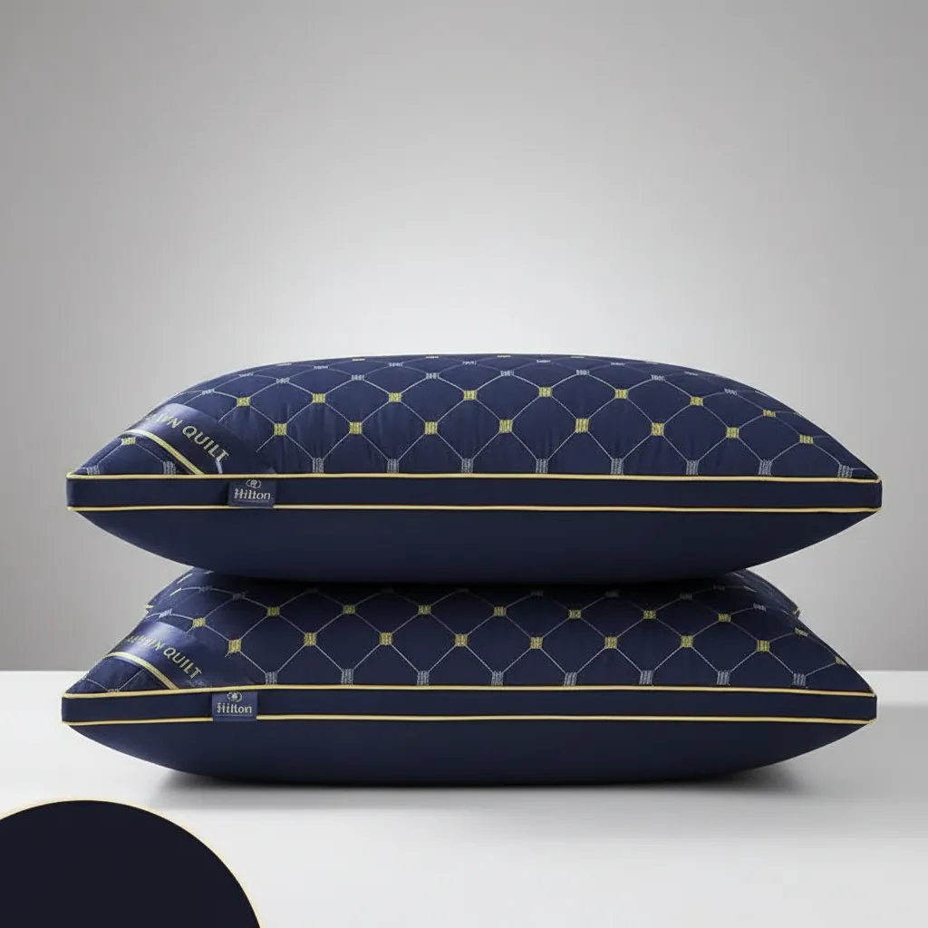 Almohadas Premium Pack ( 02 Unidad ) 50 X 70 Cm W.m Gz Azul Marino-6