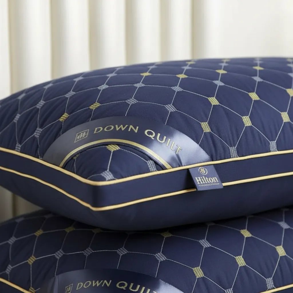 Almohadas Premium Pack ( 02 Unidad ) 50 X 70 Cm W.m Gz Azul Marino-7