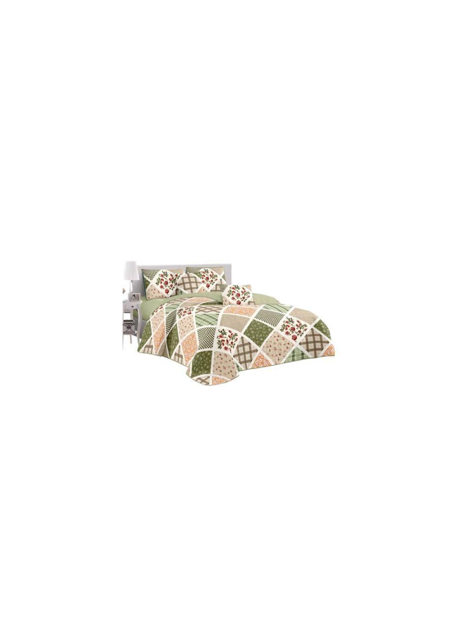Cobertor de verano 2 plazas   Estilo patchwork con diseño floral y colores suaves-2