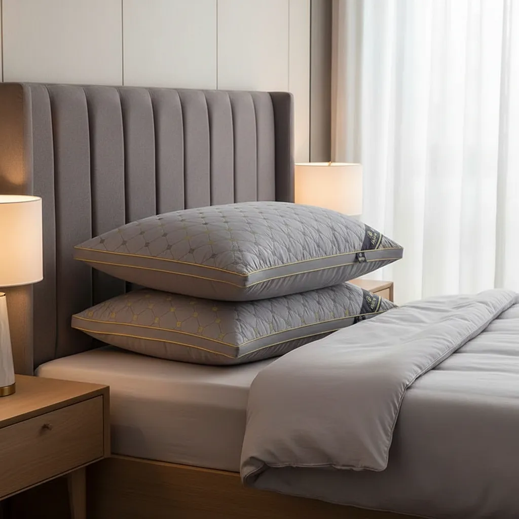 Almohadas Premium Pack ( 02 Unidad ) 50 X 70 Cm W.m Gz Gris-5