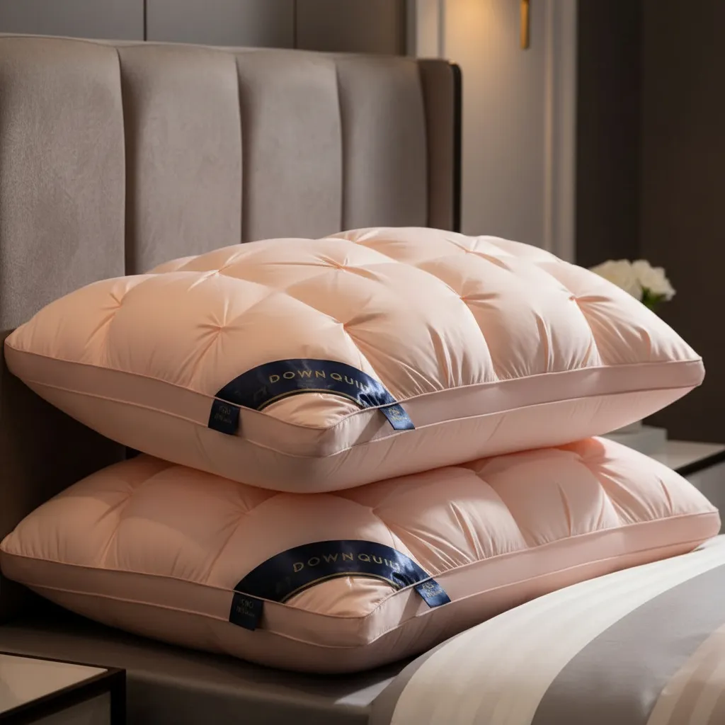 Almohadas Premium Pack ( 02 Unidad ) 50 X 70 Cm W.m Gz Rosa Claro-4