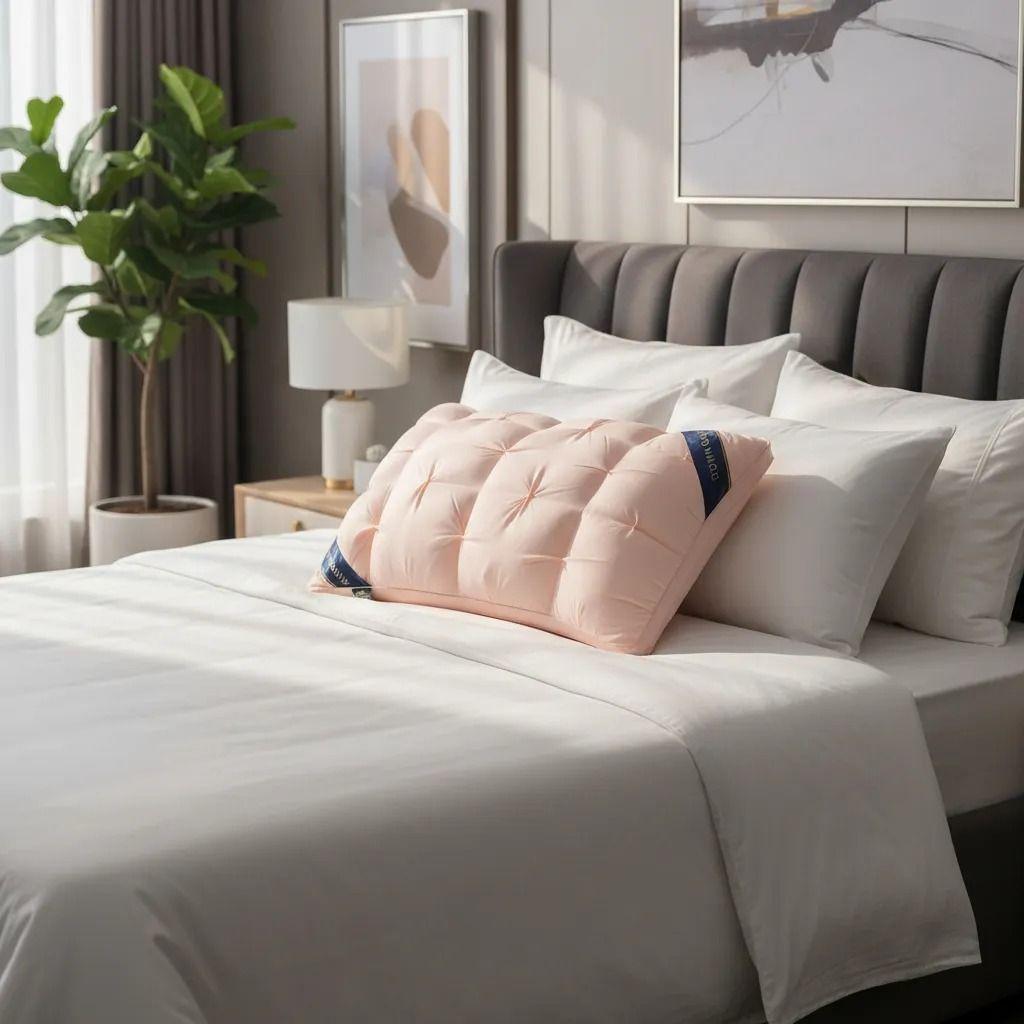 Almohadas Premium Pack ( 02 Unidad ) 50 X 70 Cm W.m Gz Rosa Claro-3