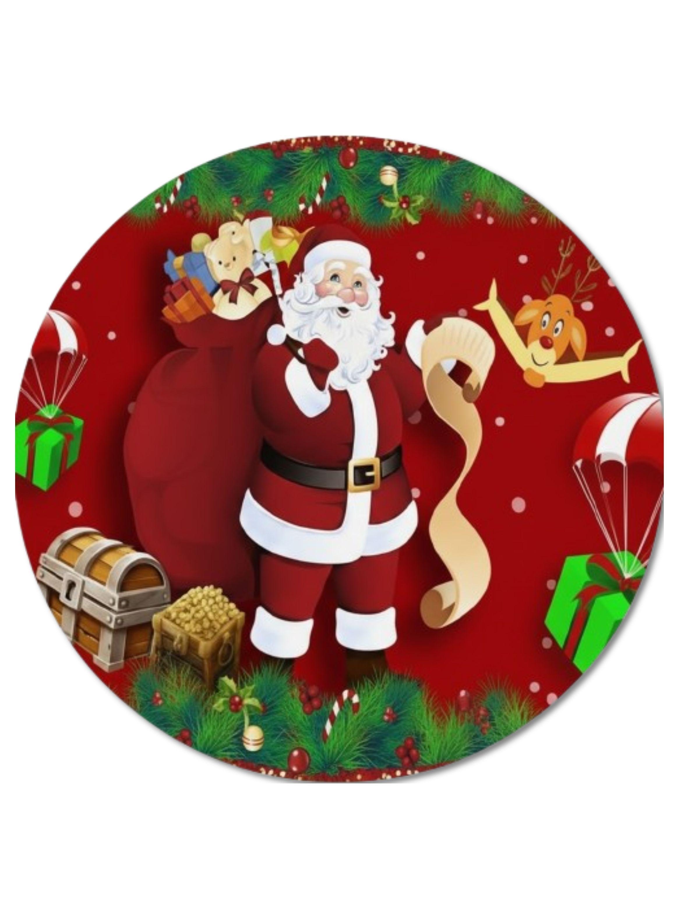 ALFOMBRA REDONDA NAVIDEÑA 90 CM VIEJO PASCUERO GBEA-0