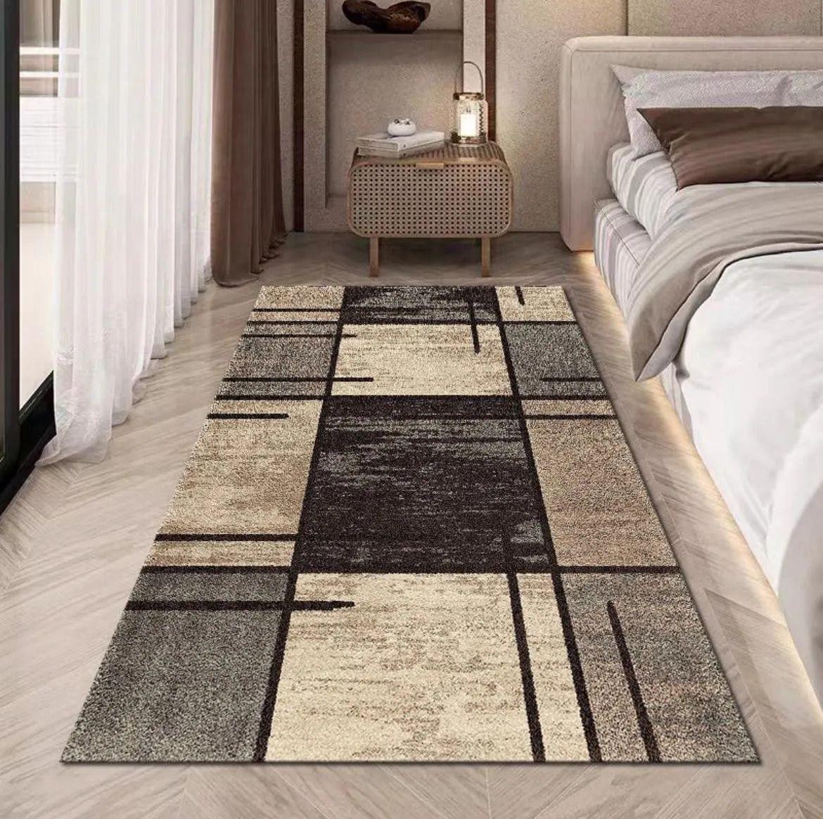 Alfombra Pasillera 3d Decorativa W.m G Moderna 1.8 M 60 Cm Café Cuadros-2