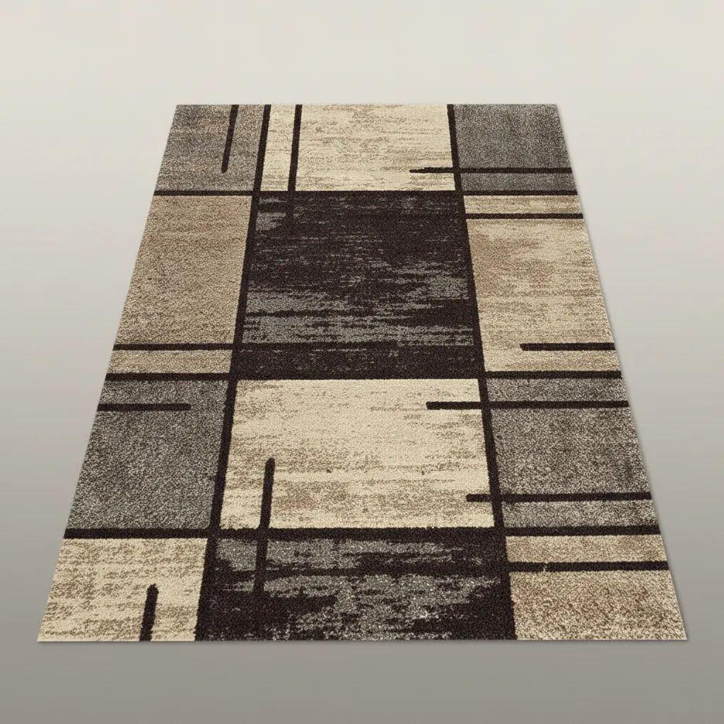 Alfombra Pasillera 3d Decorativa W.m G Moderna 1.8 M 60 Cm Café Cuadros-4