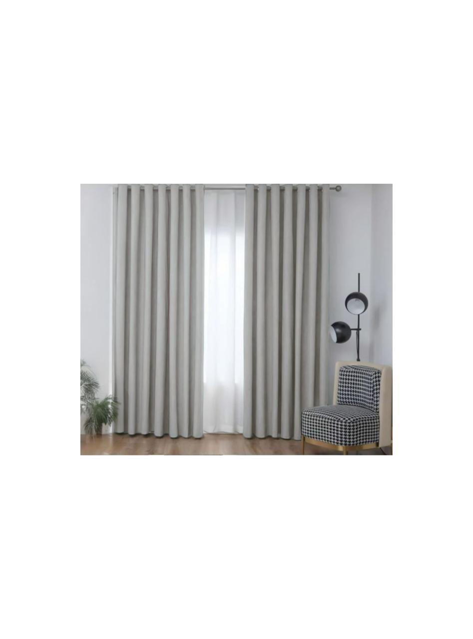 Cortina Blackout 100% 2 Paños 140x230cm color gris-3