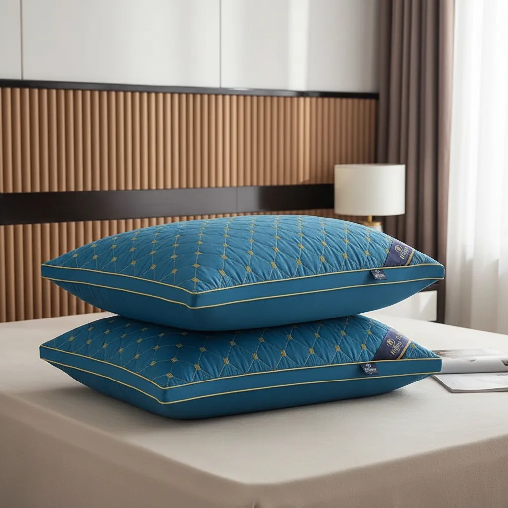 Almohadas Premium Pack ( 02 Unidad ) 50 X 70 Cm W.m Gz Azul Acero-3