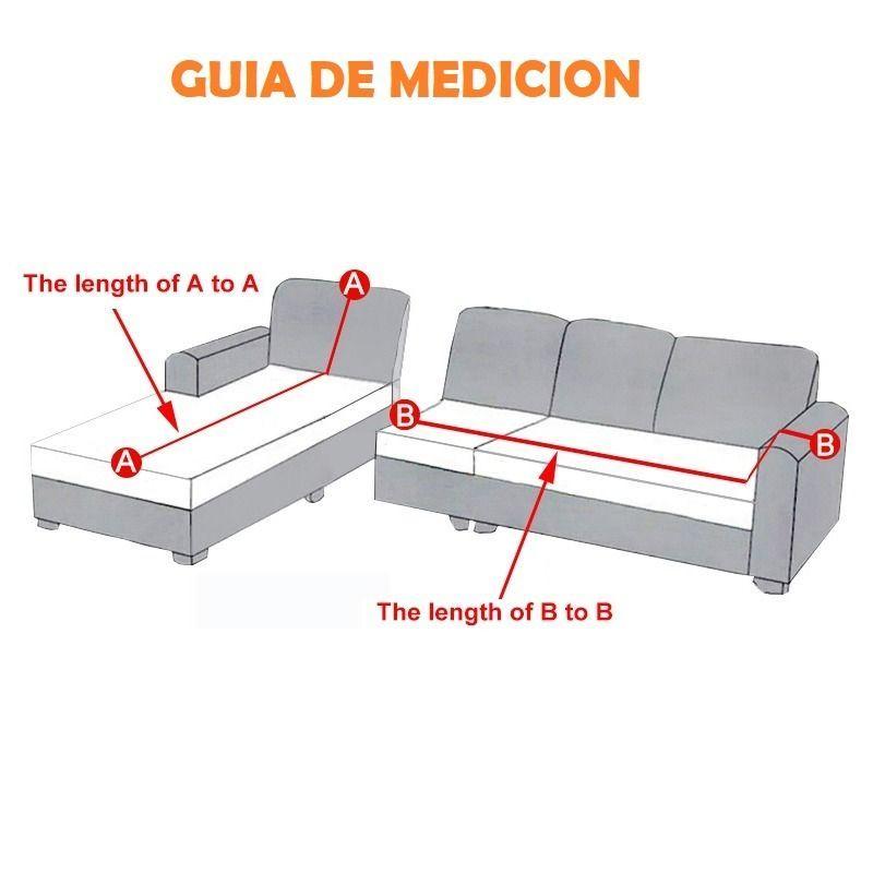 FUNDA TIPO L CUBRE SOFA SILLON MODULAR 2 PÍEZAS-2