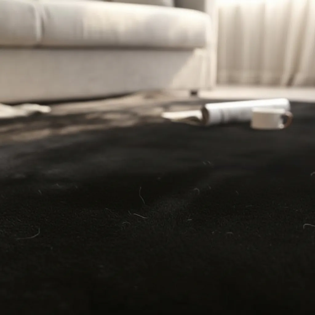 Alfombra Peluda Suave Y Cálida 200x300 Peludita Negro-2