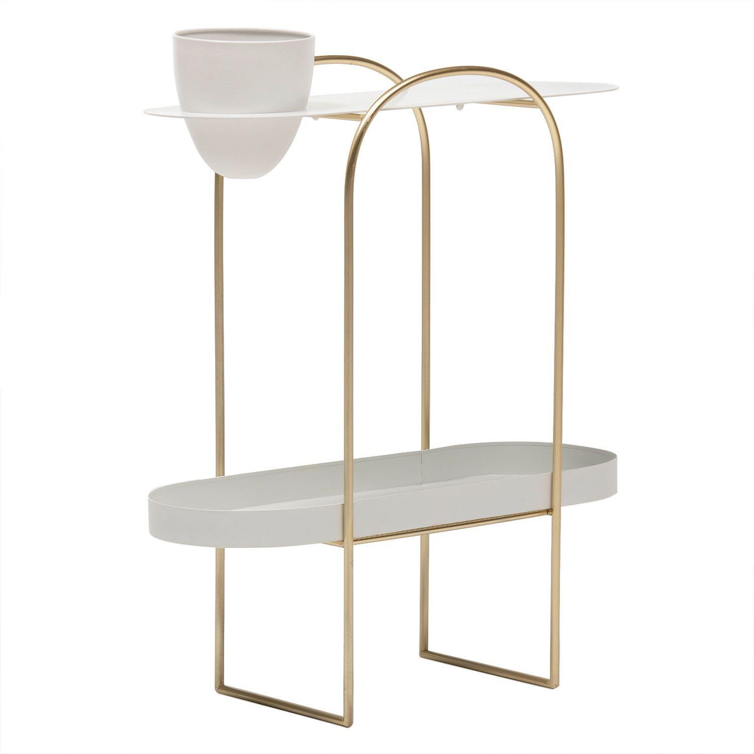 Mesa lateral Rack blanca-2