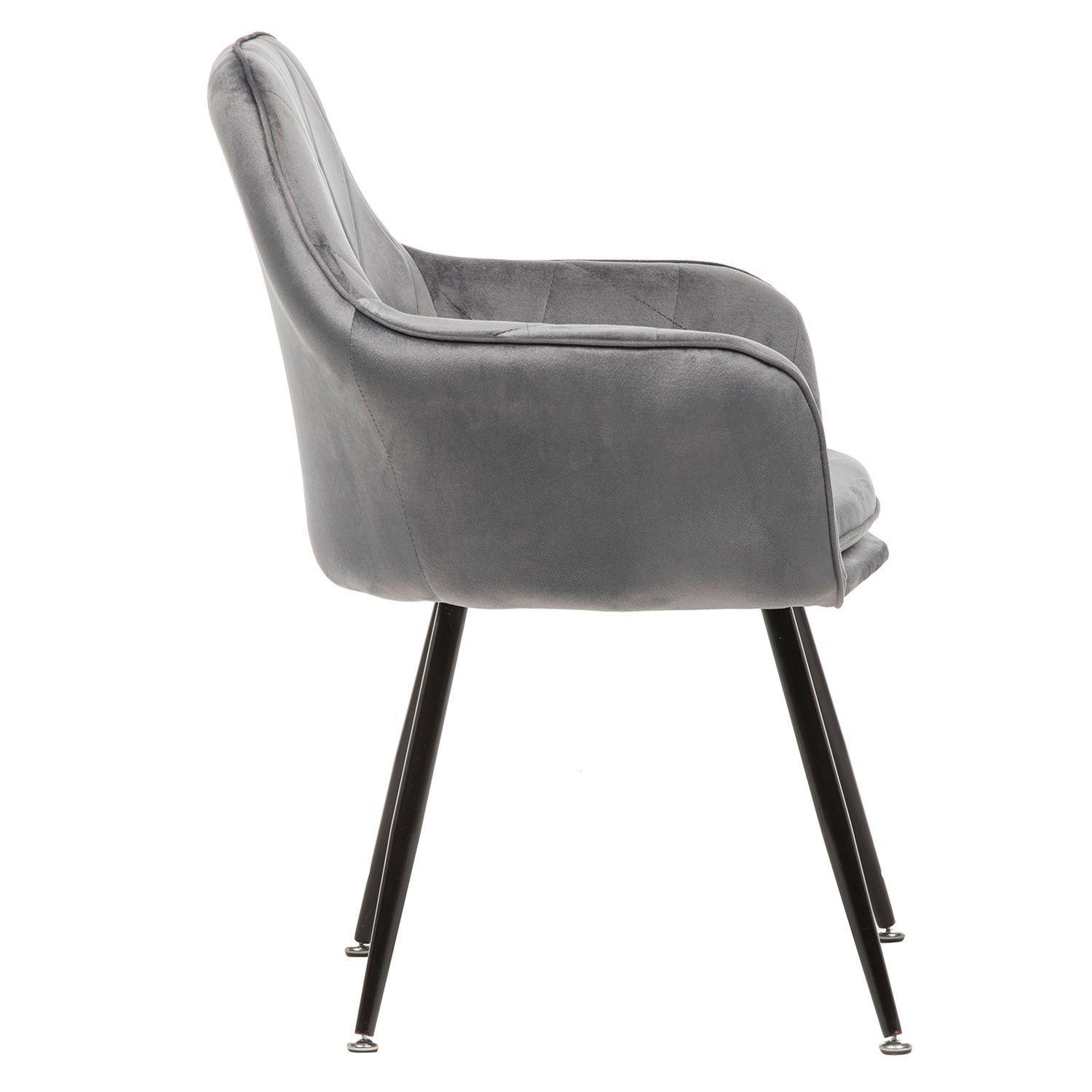 Silla  Comedor Cuadricula Gris-2