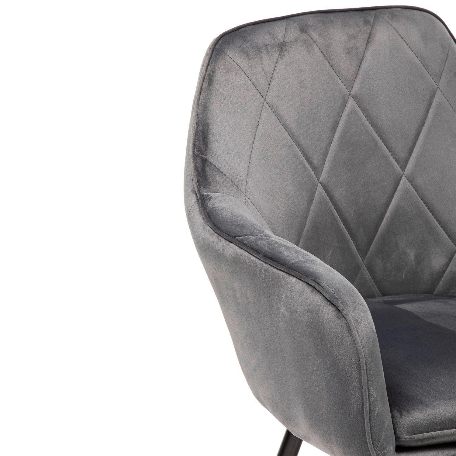 Silla  Comedor Cuadricula Gris-3