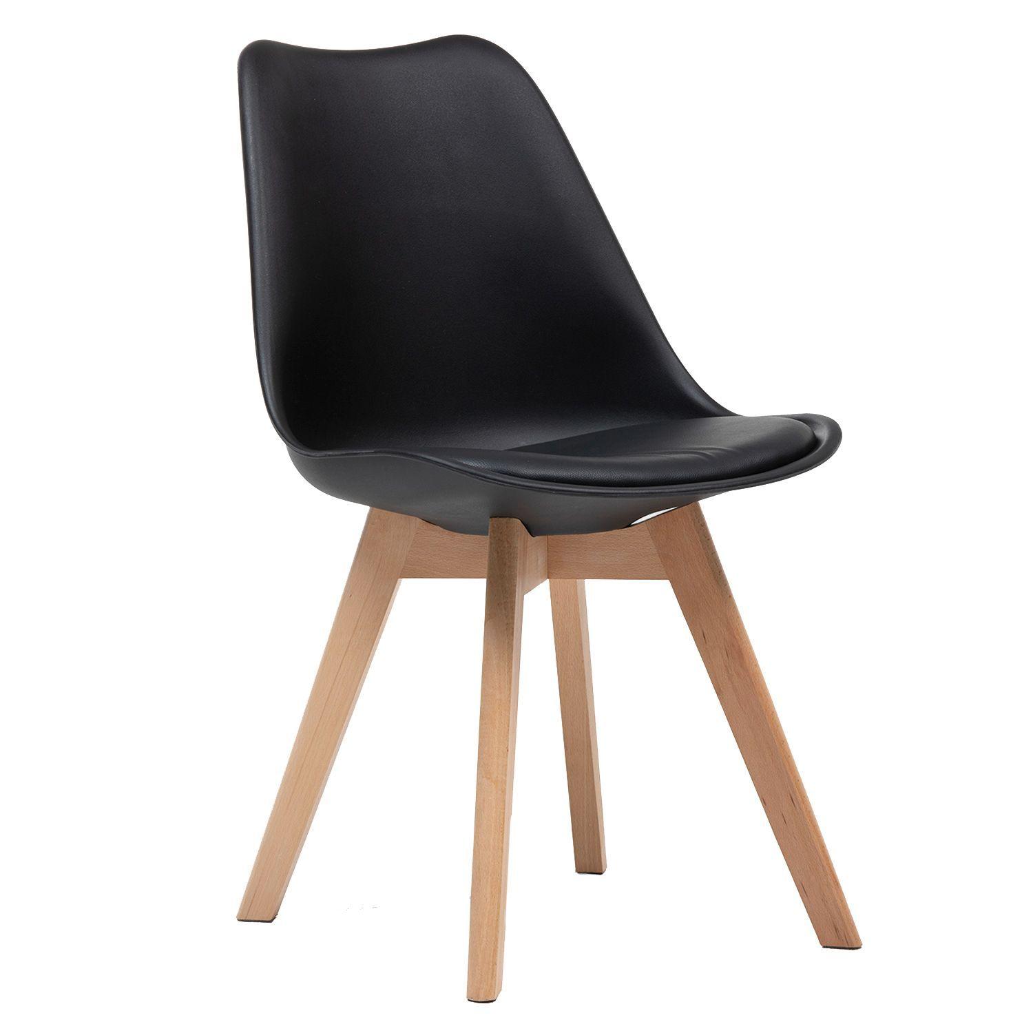 Silla Eames Con Cojín Black-2
