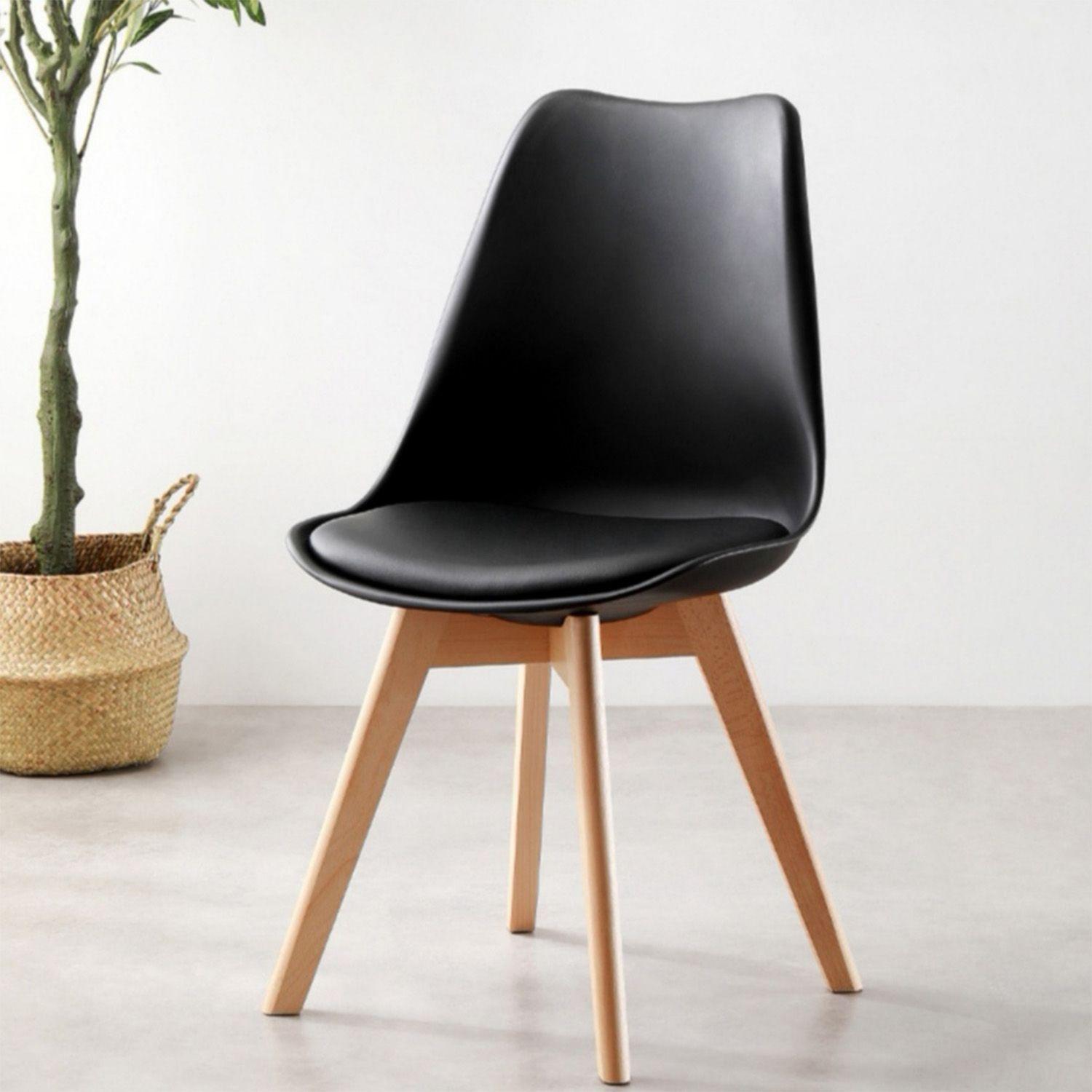Silla Eames Con Cojín Black-1