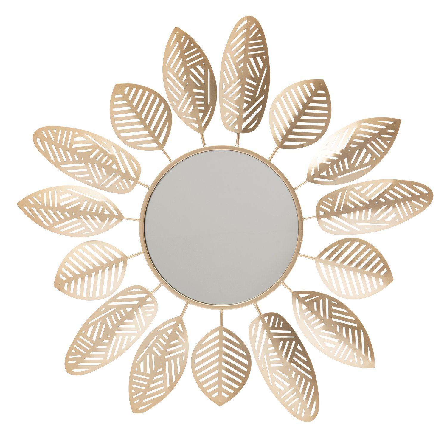 Espejo Decorativo Hojas Gold-0