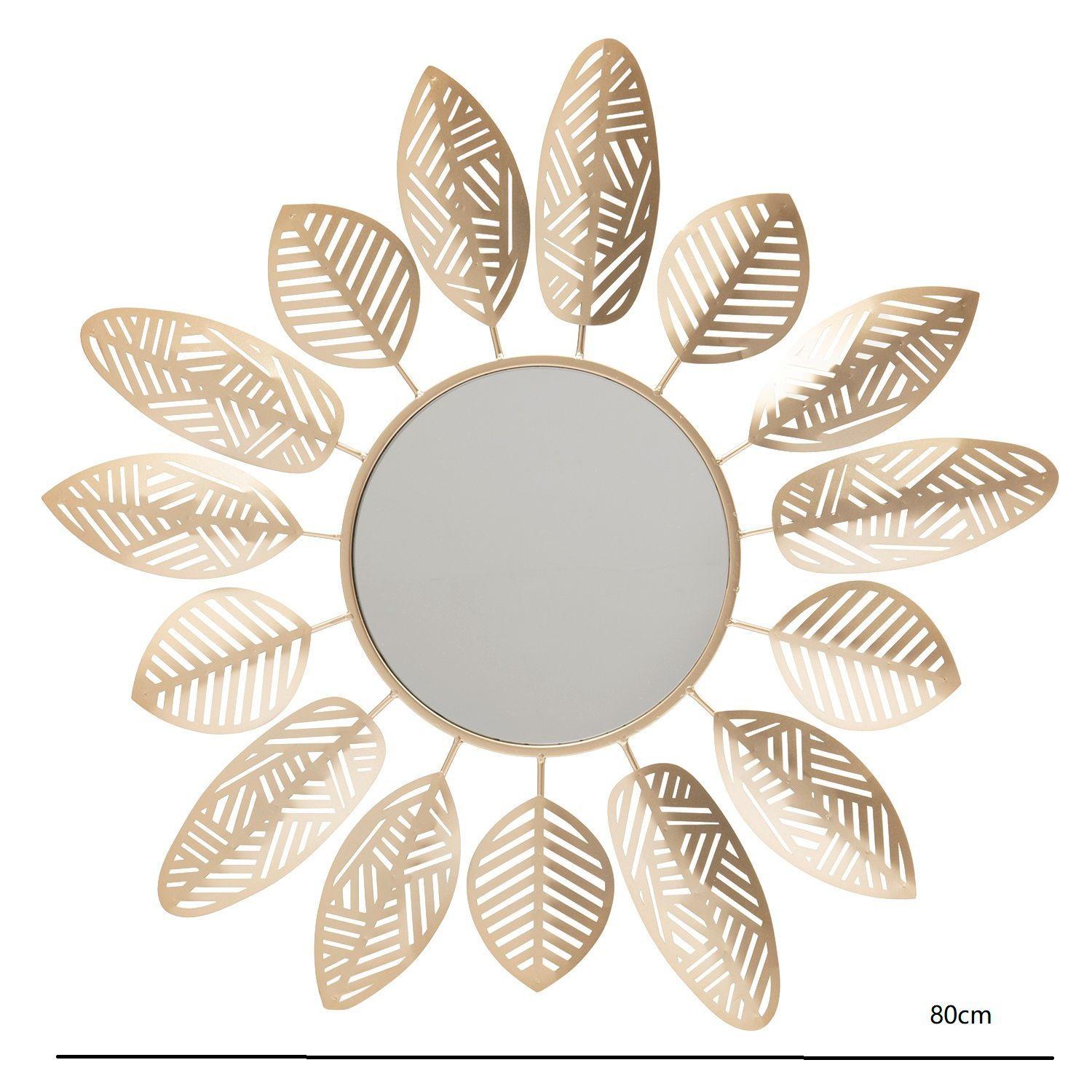 Espejo Decorativo Hojas Gold-4