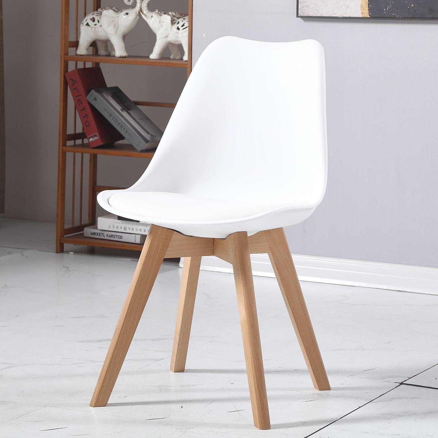 Silla Eames Con Cojín Blanca-0