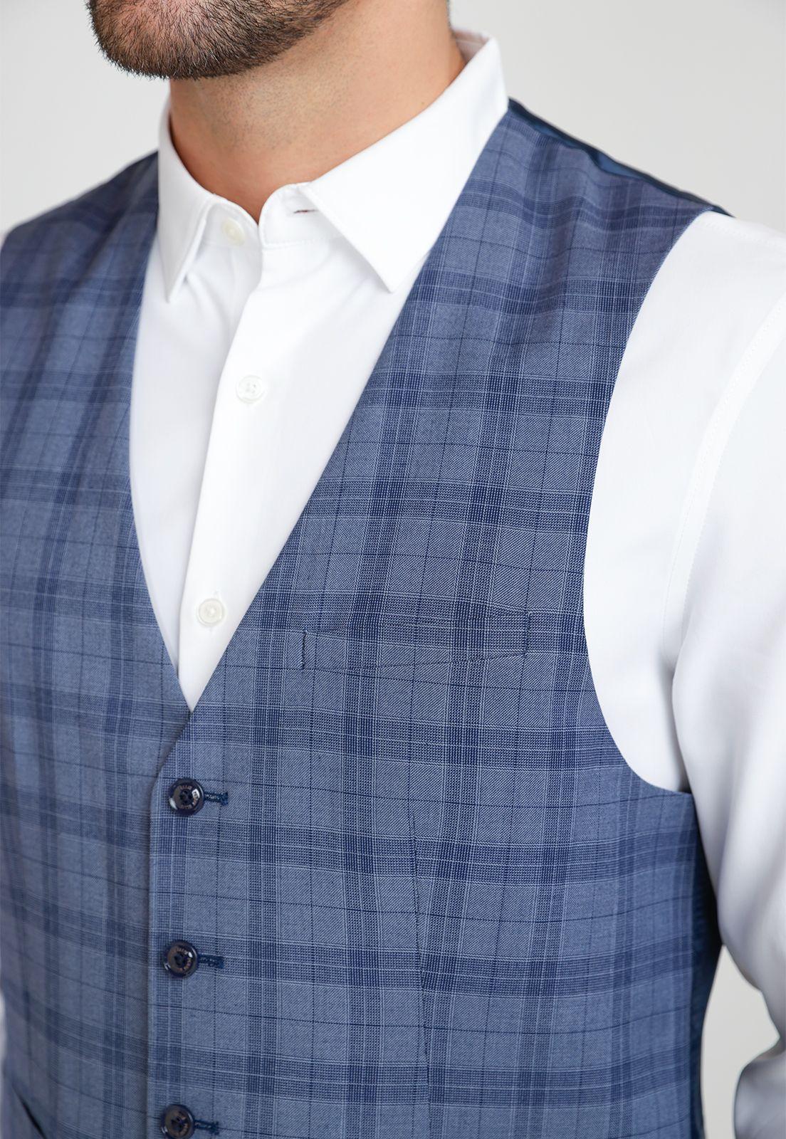 Gilet Formal Hombre Azul Piedra-2