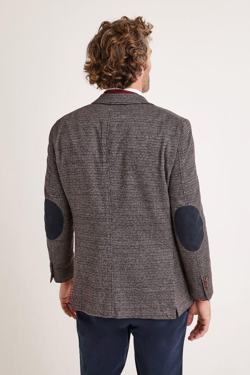 Chaqueta Hombre Algodón Fantasía Slim Clark Burdeo-1