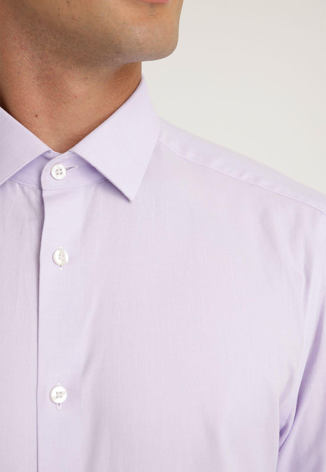 Camisa Hombre Formal Algodón Dobby Lila-2