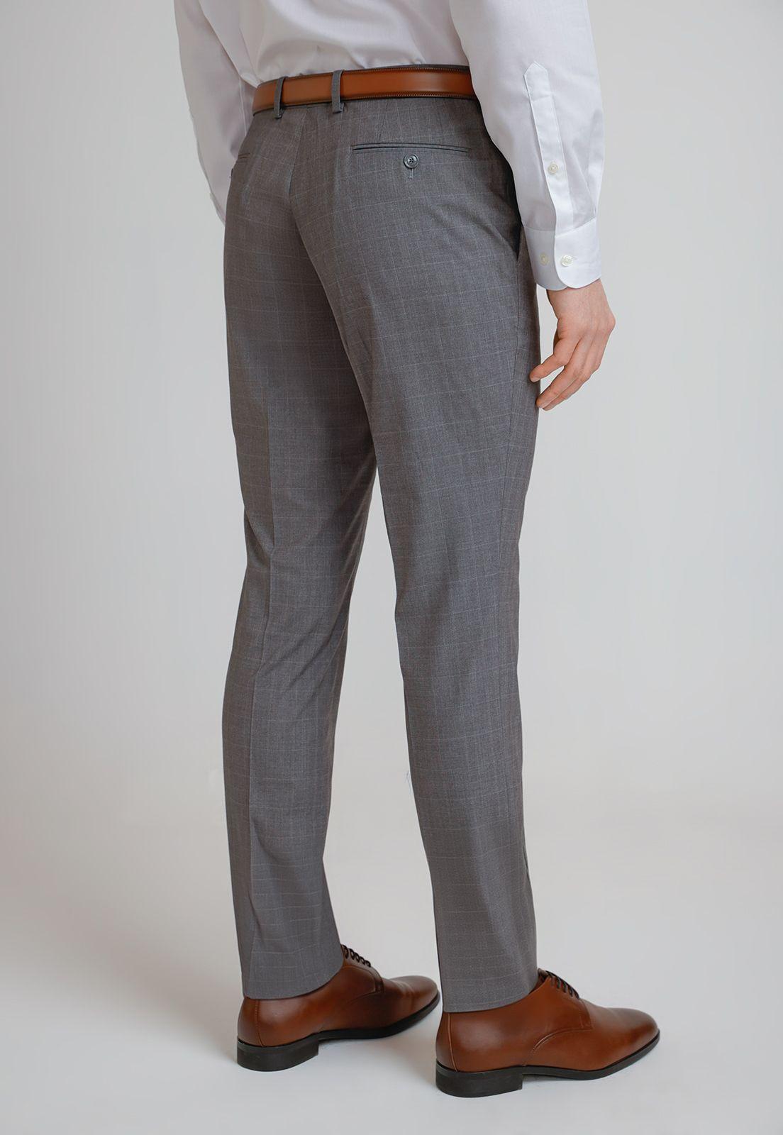 Pantalón Hombre Traje Suit Separate Washable Gris-1