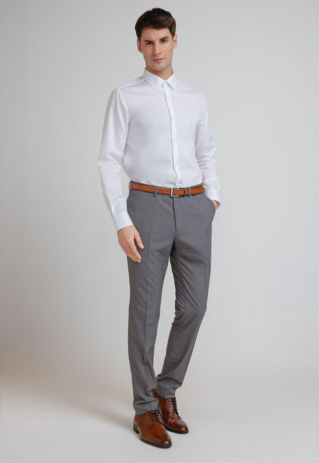 Pantalón Hombre Traje Suit Separate Washable Gris-3