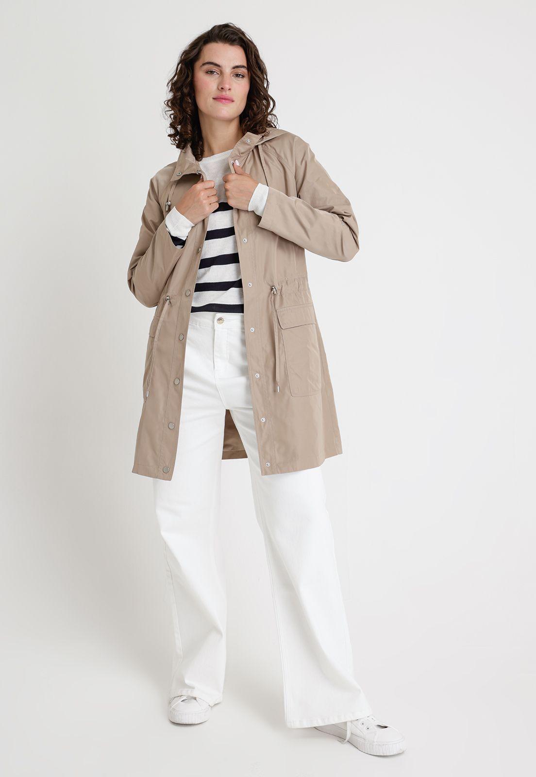 Chaqueta De Mujer Modelo Elisa Color Arena-3