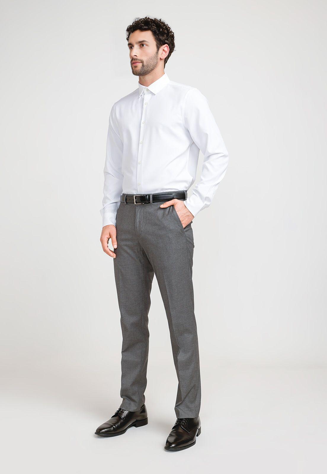 Pantalón Formal Hombre Gris-3