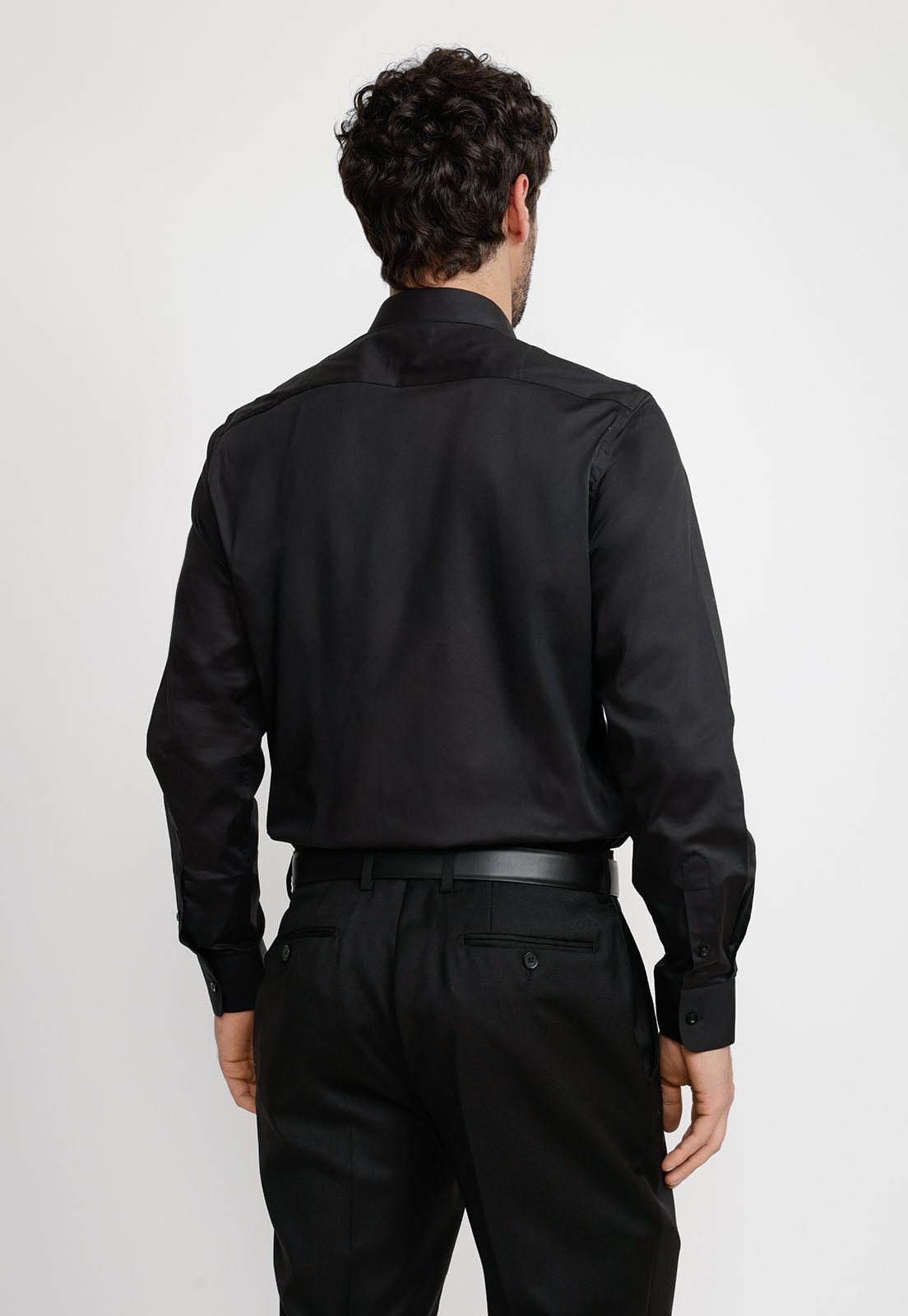 Camisa Hombre Formal Popelina Dynamic Negro-1