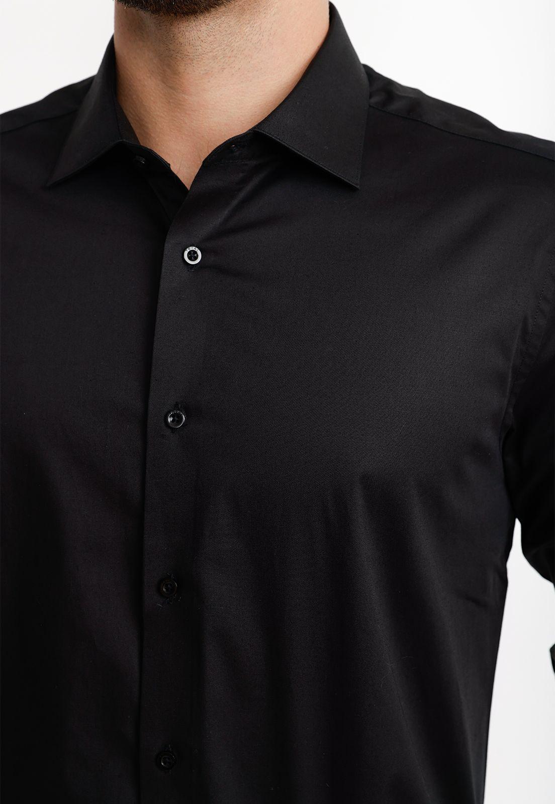 Camisa Hombre Formal Popelina Dynamic Negro-2